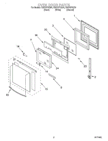 04 - Oven Door parts for Whirlpool Range RS675PXGZ4 from AppliancePartsPros.com