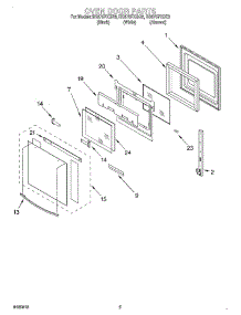 04 - Oven Door parts for Whirlpool Range RS675PXGB6 from AppliancePartsPros.com