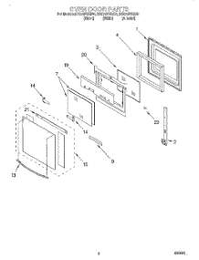04 - Oven Door parts for Whirlpool Range RS675PXGB0 from AppliancePartsPros.com