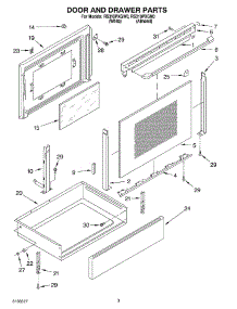 03 - Door And Drawer parts for Whirlpool Range RS310PXGW0 from AppliancePartsPros.com