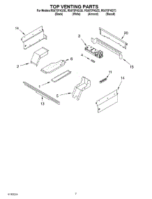 06 - Top Venting parts for Whirlpool Range RS675PXGZ5 from AppliancePartsPros.com