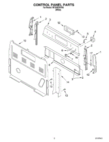 02 - Control Panel parts for Whirlpool Range RF350BXKW0 from AppliancePartsPros.com
