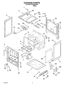 03 - Chassis parts for Whirlpool Range RF350BXKW0 from AppliancePartsPros.com