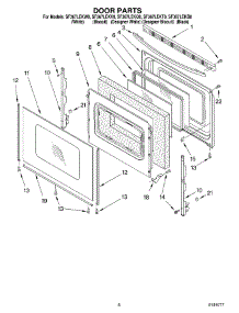 06 - Door parts for Whirlpool Range SF367LEKB0 from AppliancePartsPros.com