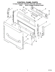 02 - Control Panel parts for Whirlpool Range SF367LEKQ1 from AppliancePartsPros.com