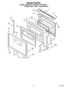 06 - Door Parts, Miscellaneous Parts parts for Whirlpool Range SF379LEKQ1 from AppliancePartsPros.com