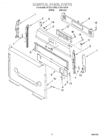 02 - Control Panel parts for Whirlpool Range SF367LEHN0 from AppliancePartsPros.com