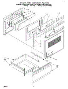 03 - Door And Drawer parts for Whirlpool Range RF396PXYQ5 from AppliancePartsPros.com