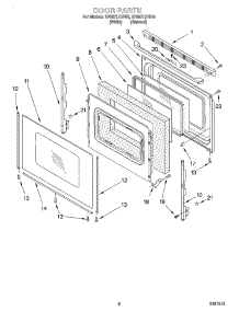 06 - Door parts for Whirlpool Range SF367LEHN6 from AppliancePartsPros.com