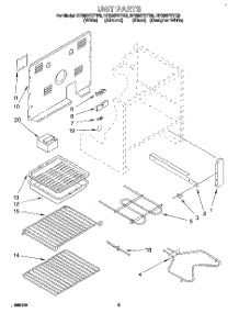 04 - Unit parts for Whirlpool Range RF396PXYW5 from AppliancePartsPros.com
