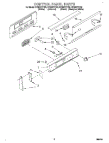02 - Control Panel parts for Whirlpool Range RF396PXYN5 from AppliancePartsPros.com