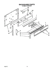 07 - Backguard, Lit / Optional parts for Whirlpool Range SF375PEWW1 from AppliancePartsPros.com