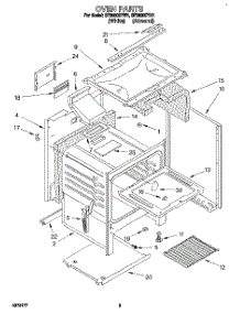 04 - Section parts for Whirlpool Range SF3000SYW1 from AppliancePartsPros.com