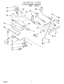 03 - Manifold parts for Whirlpool Range SF378PEWW0 from AppliancePartsPros.com