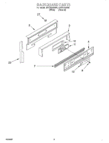 06 - Backguard parts for Whirlpool Range SF378PEWW0 from AppliancePartsPros.com