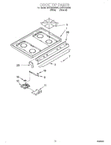 07 - Section parts for Whirlpool Range SF378PEWW0 from AppliancePartsPros.com