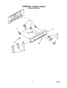 03 - Control Panel parts for Whirlpool Range RF3020XYW0 from AppliancePartsPros.com