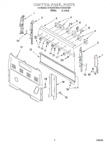 02 - Control Panel parts for Whirlpool Range RF3020XGW0 from AppliancePartsPros.com