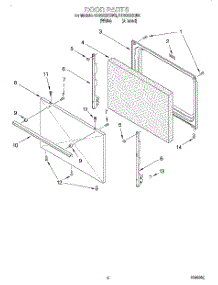 05 - Door, Lit / Optional parts for Whirlpool Range RF3020XGW0 from AppliancePartsPros.com