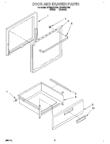 03 - Door And Drawer parts for Whirlpool Range RF3020XDN0 from AppliancePartsPros.com