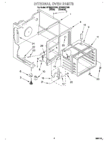 04 - Internal Oven parts for Whirlpool Range RF3020XDN0 from AppliancePartsPros.com