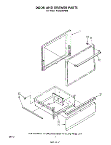 04 - Door And Drawer parts for Whirlpool Range RF3020XPW0 from AppliancePartsPros.com