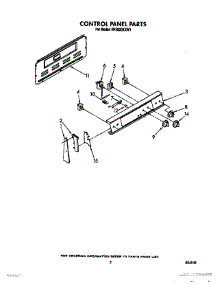 03 - Control Panel parts for Whirlpool Range RF3020XXW1 from AppliancePartsPros.com