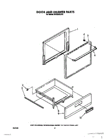 04 - Door And Drawer parts for Whirlpool Range RF3020XXW1 from AppliancePartsPros.com