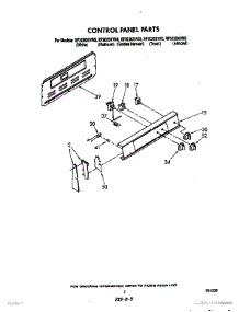 03 - Control Panel parts for Whirlpool Range RF3020XVM0 from AppliancePartsPros.com
