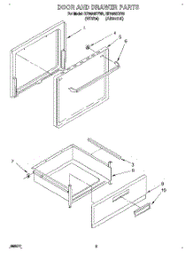 03 - Door And Drawer parts for Whirlpool Range RF3020XYN2 from AppliancePartsPros.com