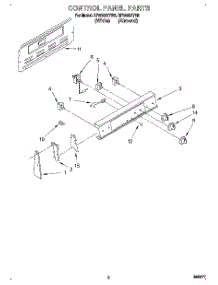 02 - Control Panel parts for Whirlpool Range RF3020XYW2 from AppliancePartsPros.com