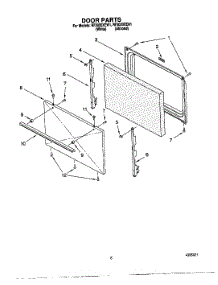 05 - Door, Lit / Optional parts for Whirlpool Range RF3020XEN1 from AppliancePartsPros.com