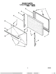 05 - Door, Lit / Optional parts for Whirlpool Range RF3020XEW0 from AppliancePartsPros.com
