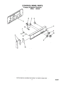 03 - Control Panel parts for Whirlpool Range RF3020XVW2 from AppliancePartsPros.com