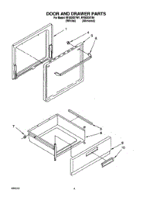 03 - Door And Drawer parts for Whirlpool Range RF3020XYW1 from AppliancePartsPros.com