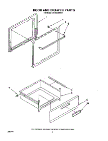 04 - Door And Drawer parts for Whirlpool Range RF3020XXW2 from AppliancePartsPros.com