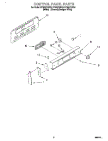 02 - Control Panel parts for Whirlpool Range RF364PSBW0 from AppliancePartsPros.com