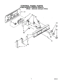 02 - Control Panel parts for Whirlpool Range RF364PXYW1 from AppliancePartsPros.com