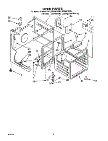 05 - Oven parts for Whirlpool Range RF364PXYW1 from AppliancePartsPros.com