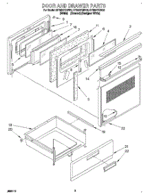 03 - Door And Drawer parts for Whirlpool Range RF364PSBQ0 from AppliancePartsPros.com