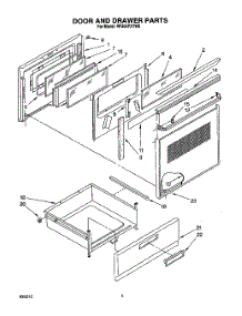 04 - Door And Drawer parts for Whirlpool Range RF364PXYW0 from AppliancePartsPros.com