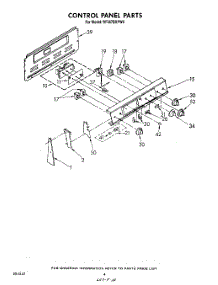 03 - Control Panel parts for Whirlpool Range RF367BXPW0 from AppliancePartsPros.com