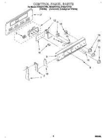 02 - Control Panel parts for Whirlpool Range RF364PXYW3 from AppliancePartsPros.com