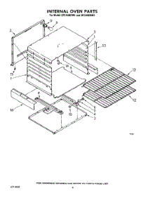 04 - Internal Oven parts for Whirlpool Range SF5140ERW2 from AppliancePartsPros.com