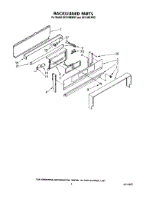 05 - Backguard parts for Whirlpool Range SF5140ERW2 from AppliancePartsPros.com