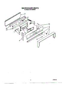 05 - Backguard parts for Whirlpool Range SF5140ERW9 from AppliancePartsPros.com