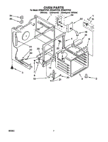 05 - Oven parts for Whirlpool Range RF364PXYW2 from AppliancePartsPros.com