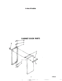 03 - Cabinet Door parts for Whirlpool Range SF5140ERW8 from AppliancePartsPros.com