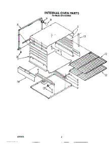 04 - Internal Oven parts for Whirlpool Range SF5140ERW8 from AppliancePartsPros.com