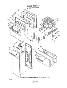 05 - Door parts for Whirlpool Range SF5140SPW0 from AppliancePartsPros.com